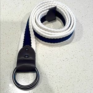 JETLAG - White and Blue Woven Belt